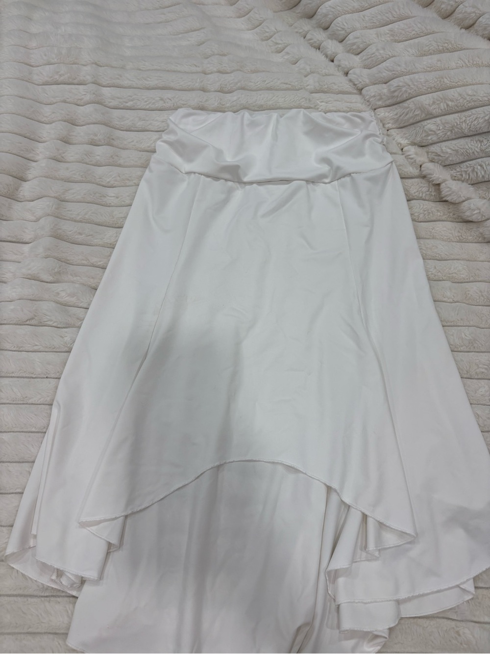 White High-Low Women's Skirt